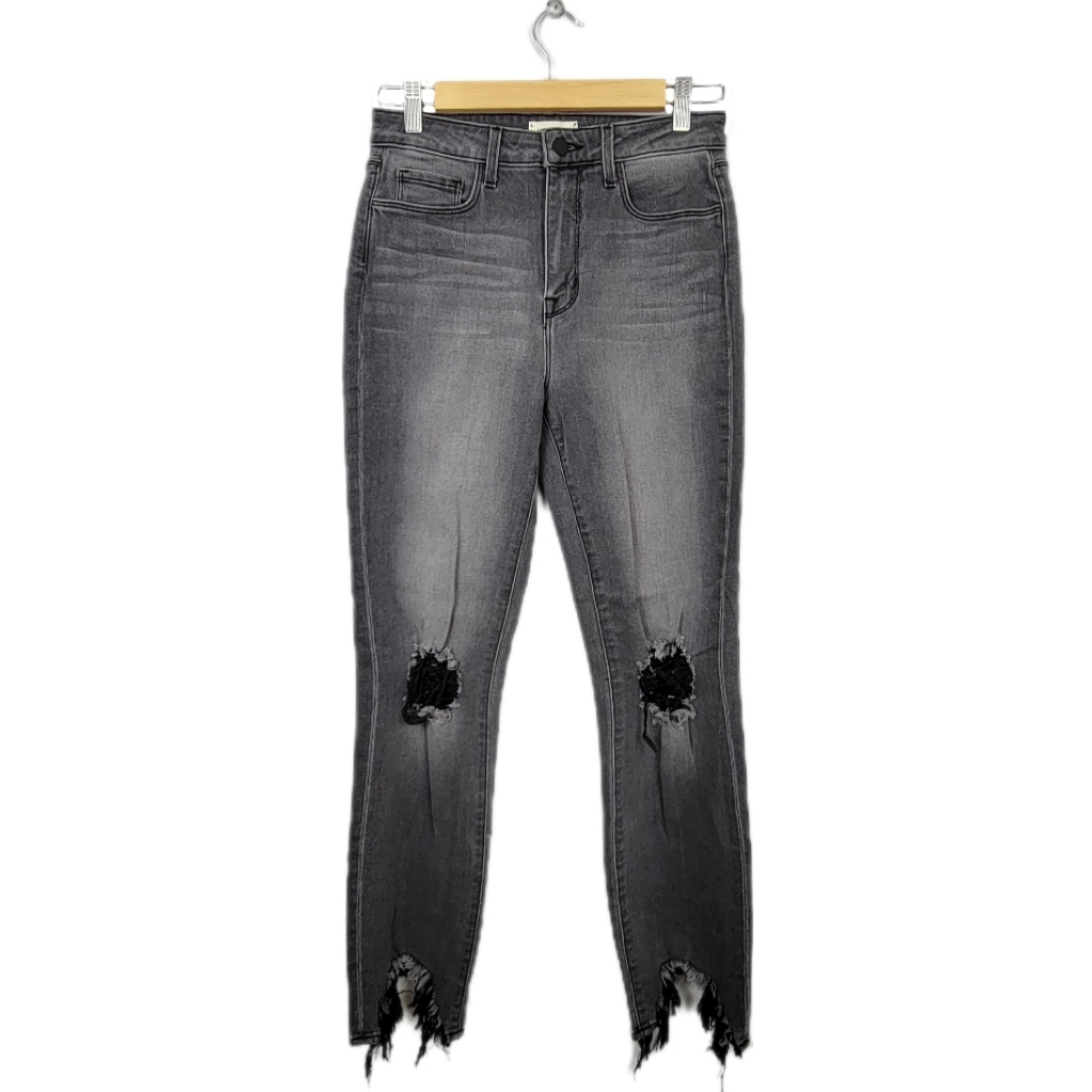 L'agence Vintage Grey Distruct High Line High-Rise Skinny Jeans 27